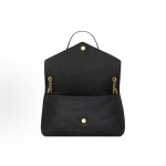 SAINT LAURENT YSL CALYPSO Gold Logo snap-on opening and closing hand-held shoulder bag, large size for women, black